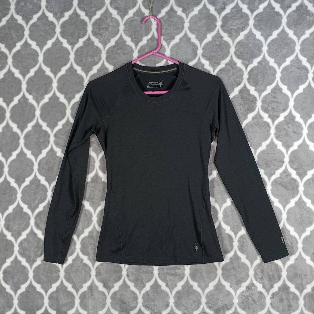 Smartwool Merino 150 Base Layer Top Women XS Black Long Sleeve Tee